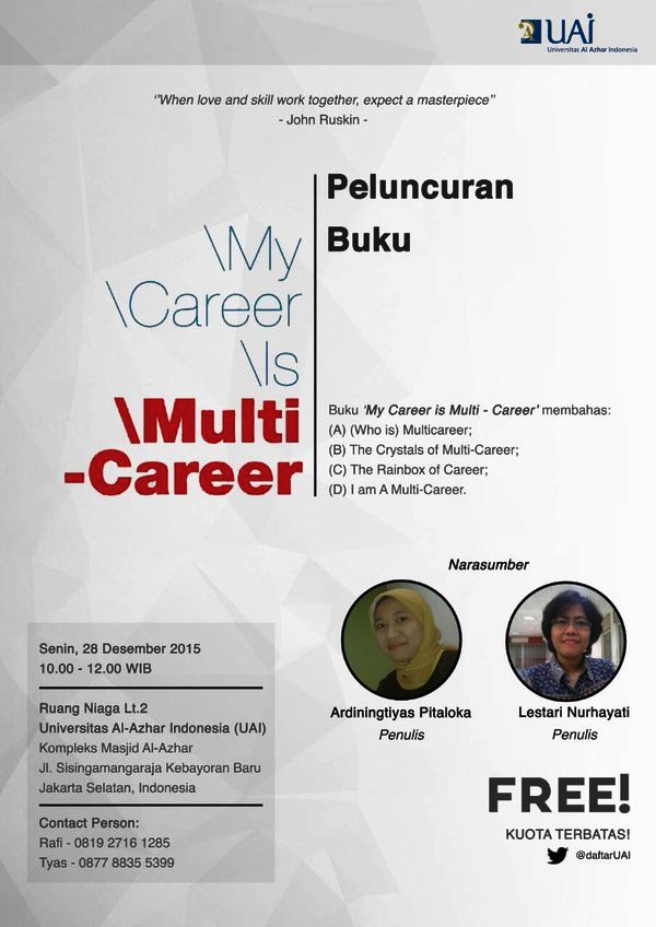 Peluncuran -Buku-My-Career-Is-Multi-Career-Universitas-Al-Azhar-Indonesia